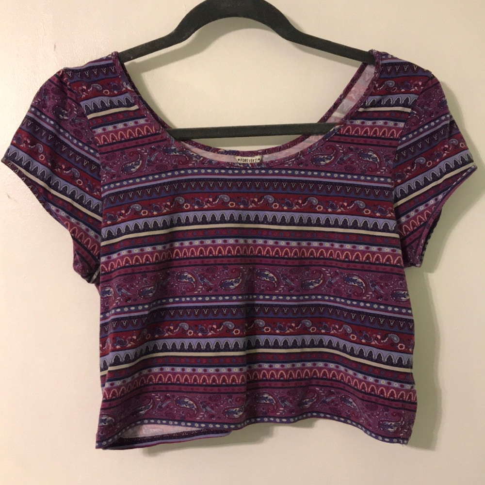 Purple Forever 21 crop top